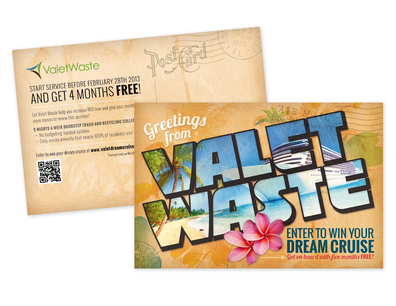 Valet Waste Cruise Postcard