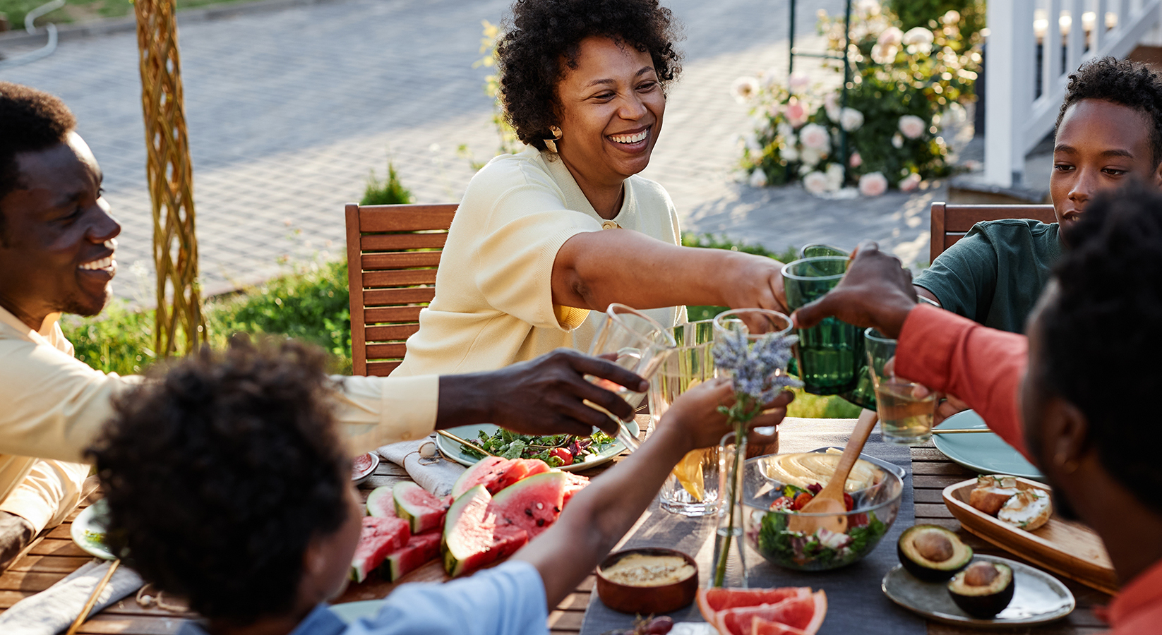 Family celebrating Juneteenth