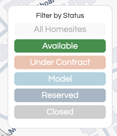 Interactive Sitplan Filters